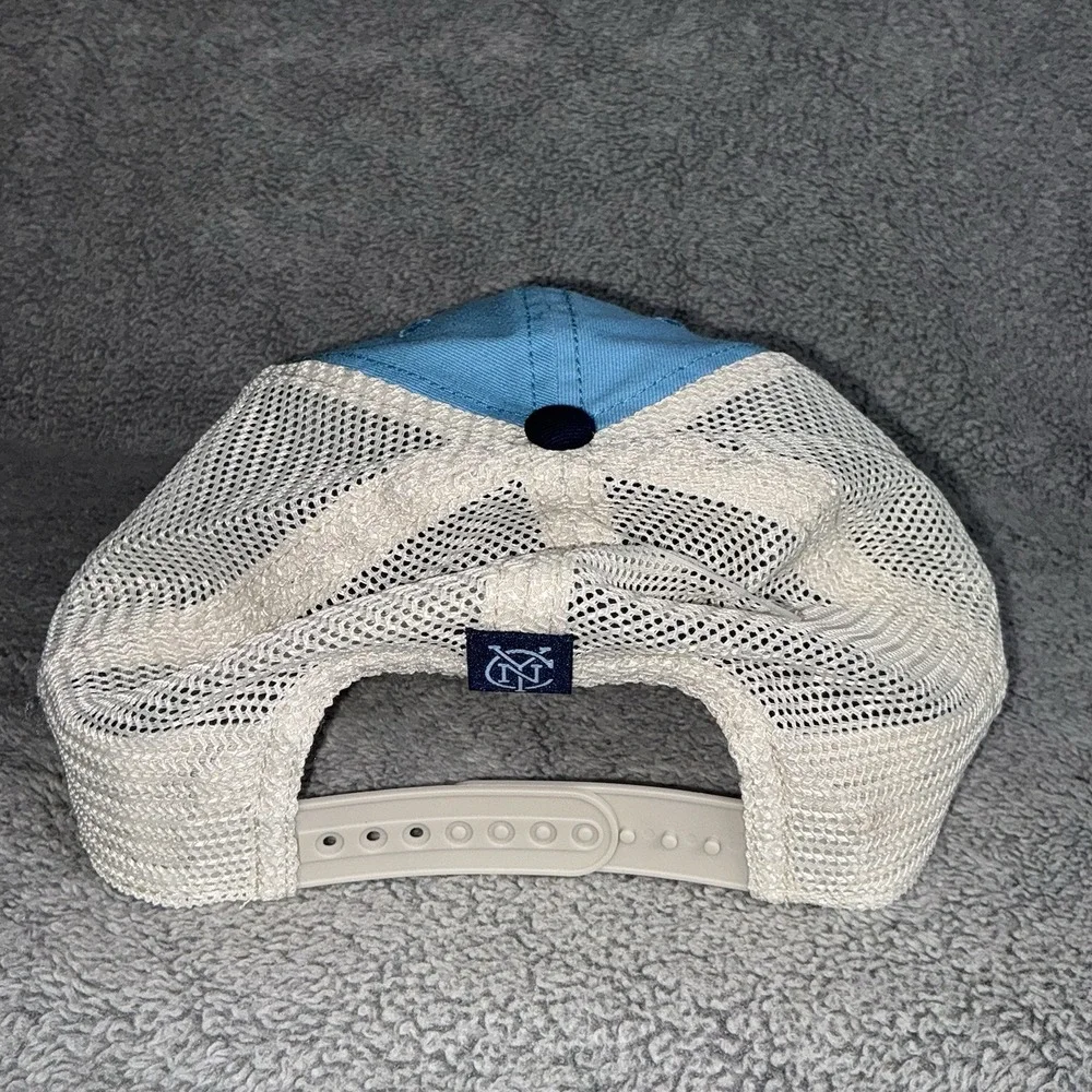 New York City FC Trucker Hat Men Blue Fanatics MLS Snap Back Cap - Picture 3 of 6